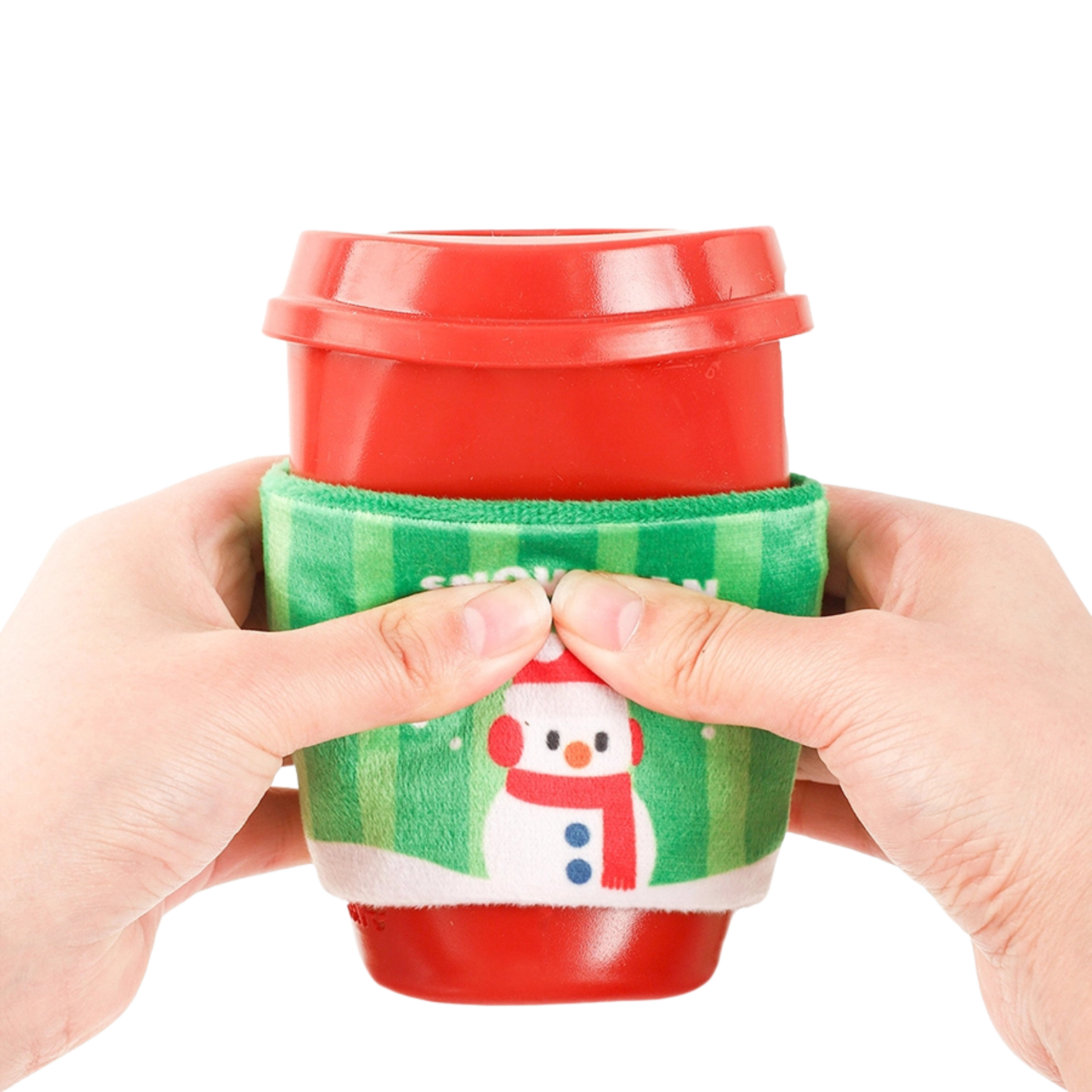 Hugsmart Pet Happy Woofmas Snowman Puppuccino Rubber Dog Toy