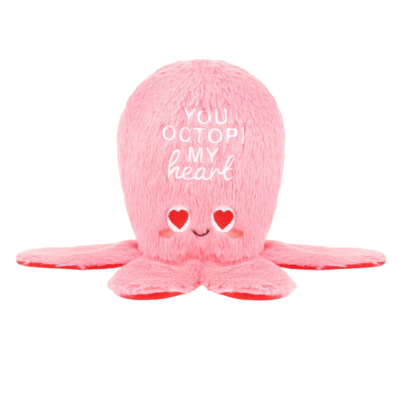 Hugsmart Pet Valentine's Woof Love You Octopi My Heart Dog Toy