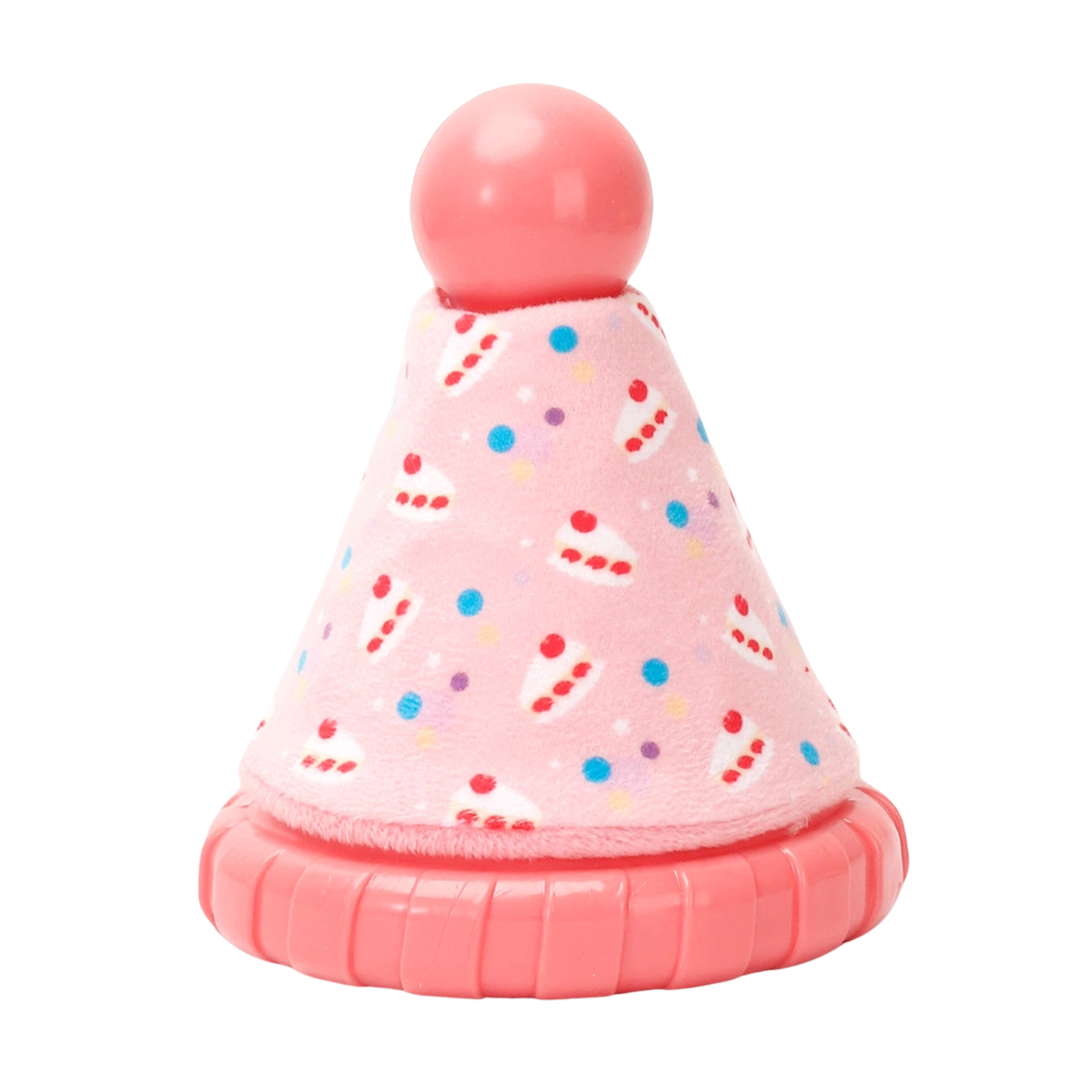 Hugsmart Pet Yappy Birthday Pink Party Hat Rubber Dog Toy