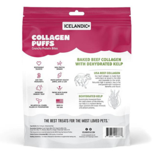 Icelandic+ Beef Collagen Puffs Bites with Kelp For Dogs - Mutts & Co.