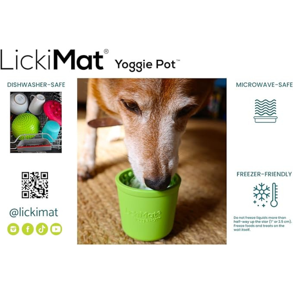 Innovative Pet Products Lickimat Yogie Mat Treat Dispenser Green for Dogs