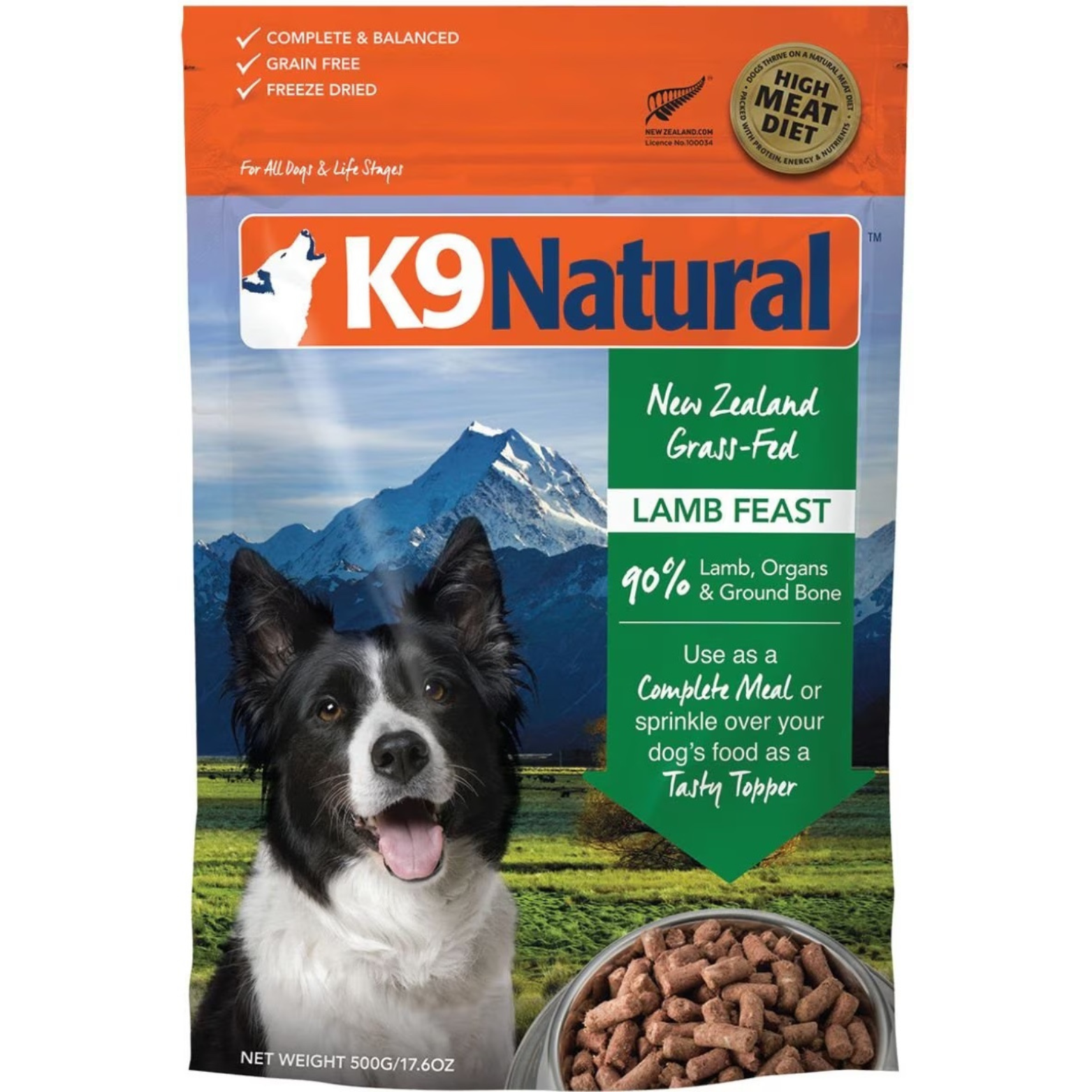 K9 Natural Lamb Feast Raw Grain-Free Freeze-Dried Dog Food