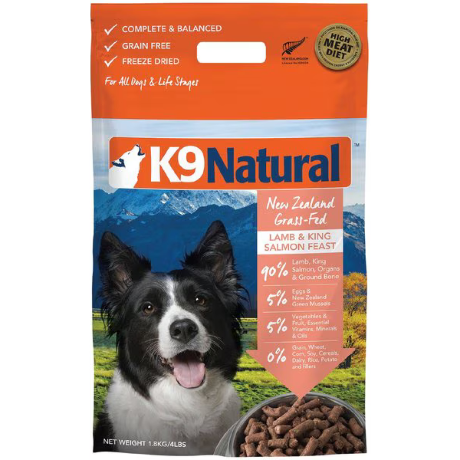 K9 Natural Lamb & King Salmon Feast Raw Grain-Free Freeze-Dried Dog Food