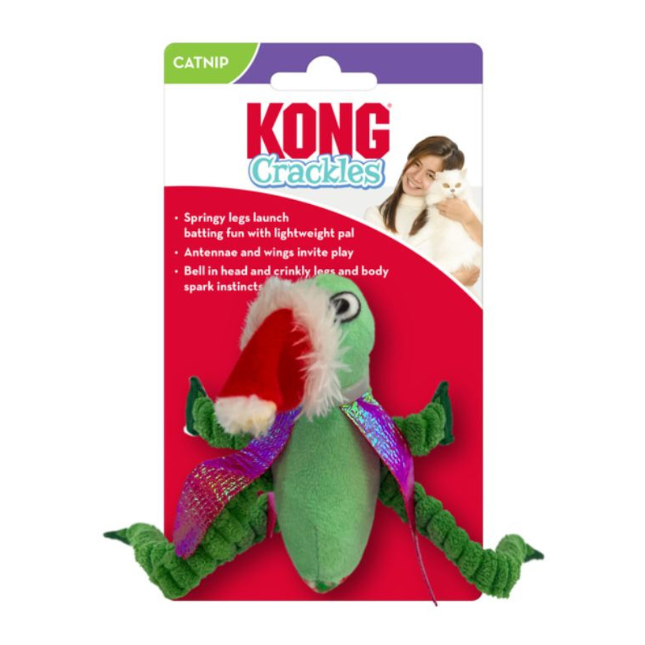 KONG Cat Holiday Crackles Grasshopper