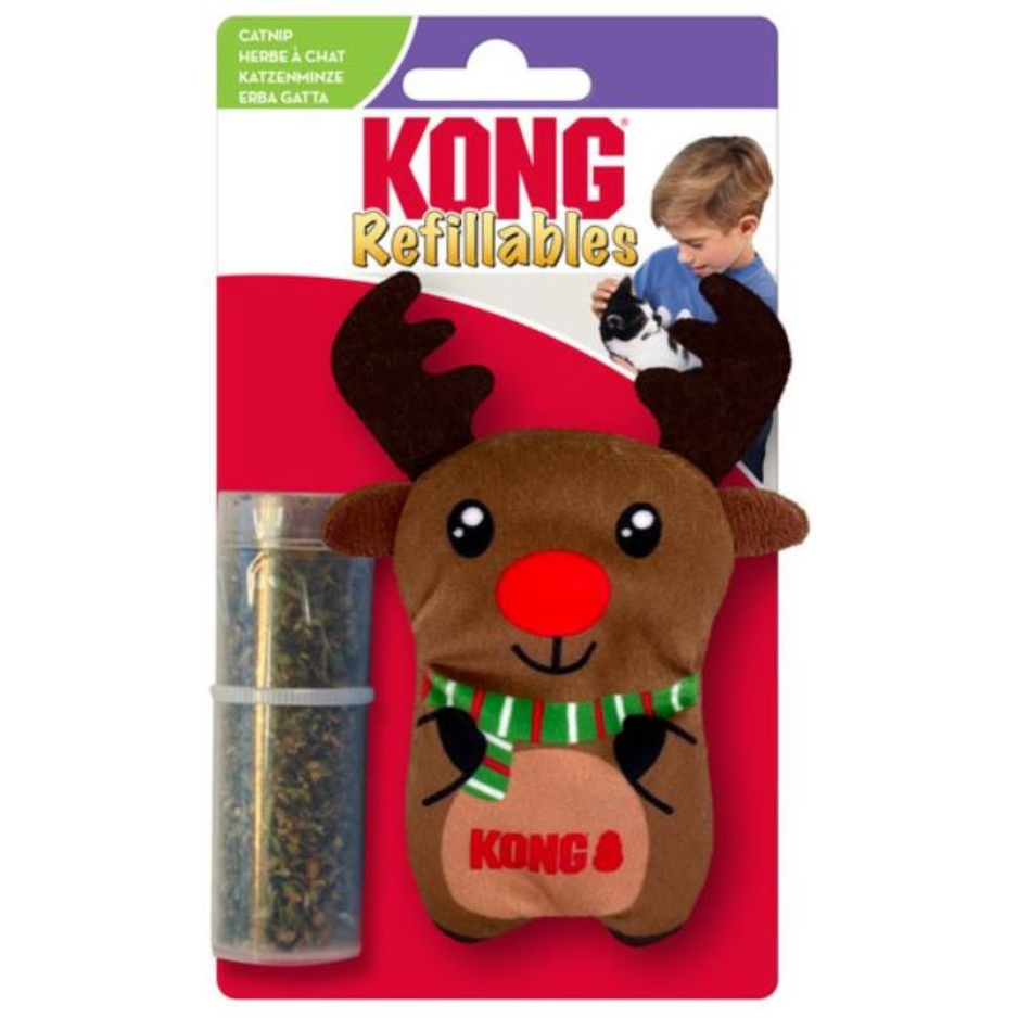 KONG Cat Holiday Refillables Reindeer