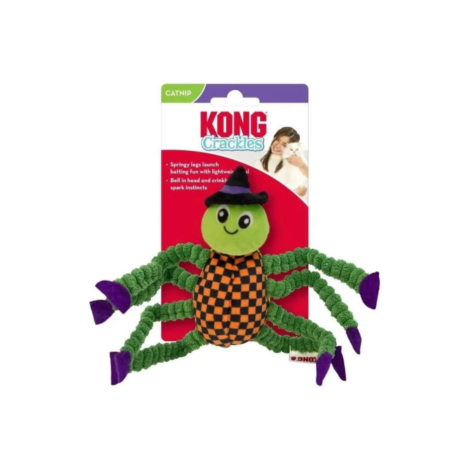 KONG Halloween Crackle Spider Cat Toy