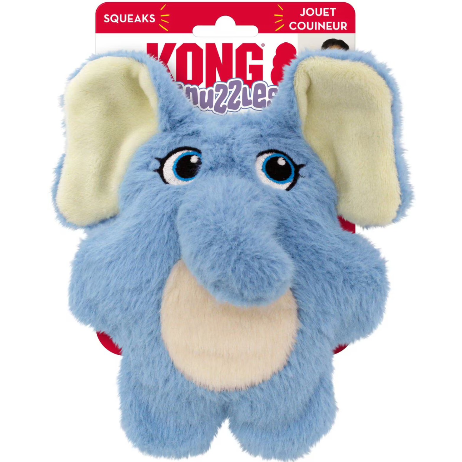 KONG Snuzzle Kiddos Elephant Tough Squeaky Plush Dog Toy Small