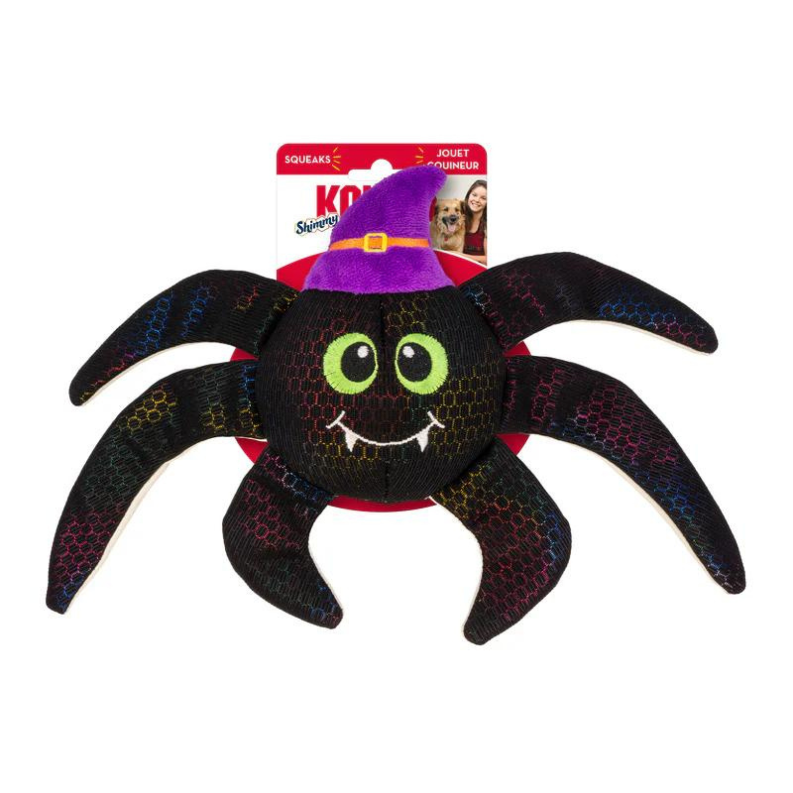 Kong Halloween Shakers Spider Dog Toy Medium