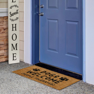 MAINEVENT Coir Welcome Mat - Dogs Welcome 30 x 17 Inch - Mutts & Co.