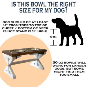 MAINEVENT Farmhouse Raised Dog Bowl Stand - Brown - Mutts & Co.