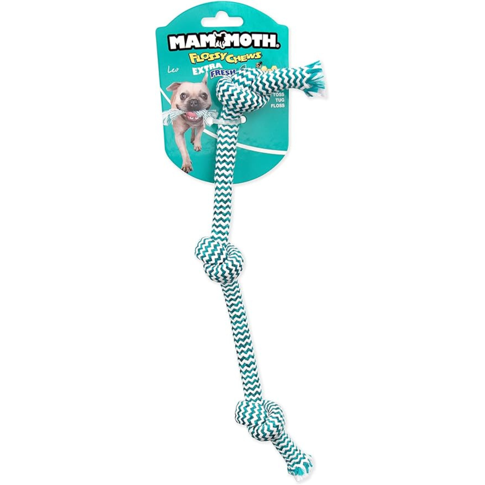 Mammoth Extra Fresh 3 Knot Tug Dog Toy