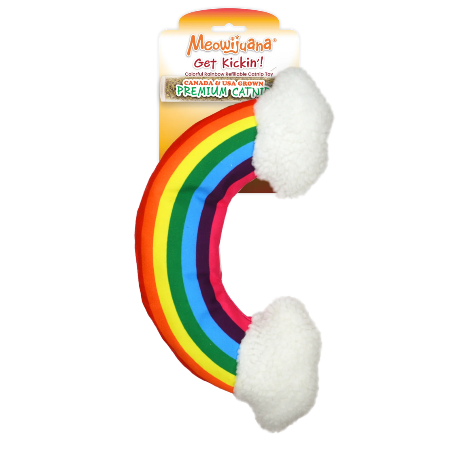 Meowijuana Get Kickin' Refillable Rainbow Kicker Catnip Cat Toy