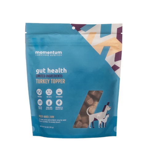 Momentum Freeze-Dried Gut Health Turkey Topper for Dogs & Cats 3oz