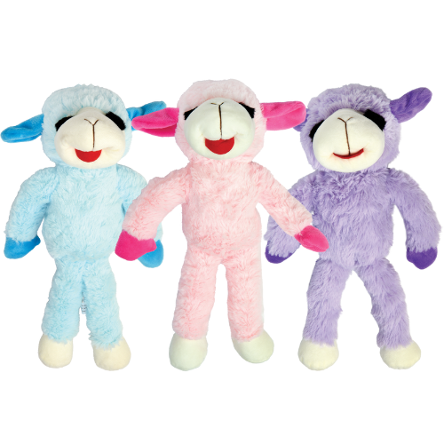 Multipet Pet Envy Floppy Lamb Chop Plush Dog Toy 14"