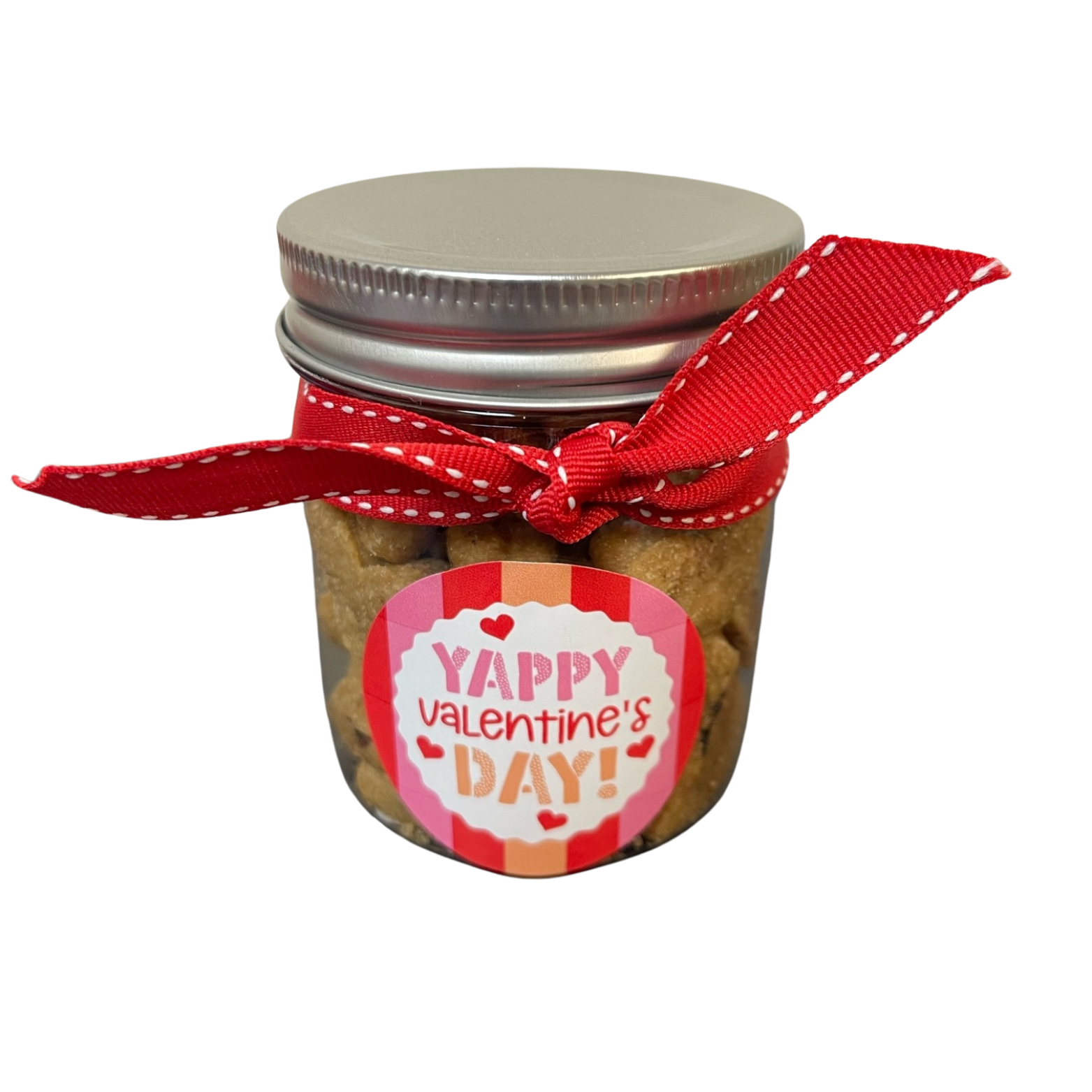 Mutts & Co. Valentine's Day Cookie Hearts Dog Treats, Peanut Butter & Carob, 6-oz