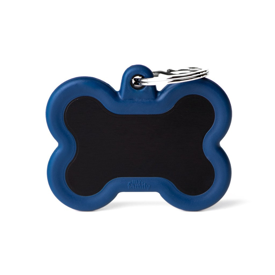 MyFamily Hushtag Collection Bone Aluminum Black Bone & Rubber Dark Blue - Mutts & Co.