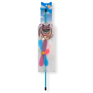 Necoichi Crinkly Critters Fancy Flutterfly Adjustable Cat Wand - Mutts & Co.