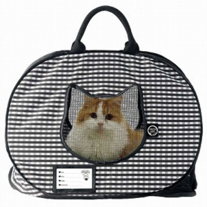 Necoichi Ultralite Pop-Up Cat Carrier Black - Mutts & Co.