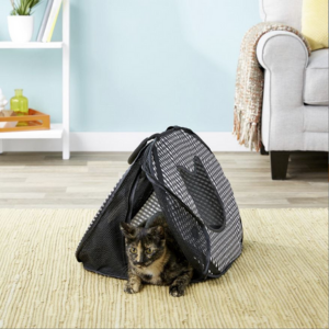 Necoichi Ultralite Pop-Up Cat Carrier Black - Mutts & Co.