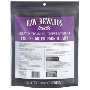 Northwest Naturals Freeze-Dried Pork Heart Dog and Cat Treats 3 oz - Mutts & Co.