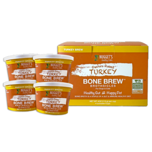 Nugget's Healthy Eats Frozen Bone Broth Brew Turkey Dogs & Cats 4 oz, 4 pk - Mutts & Co.