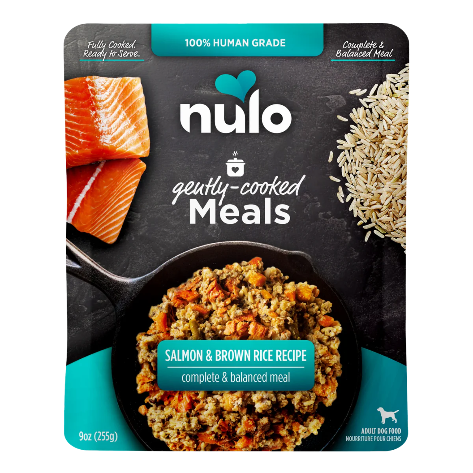 Nulo Freestyle Gently Cooked Meals Salmon & Brown Rice Recipe 9 oz