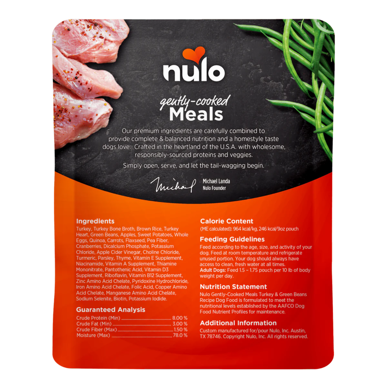 Nulo Freestyle Gently Cooked Meals Turkey & Green Beans Recipe 9 oz