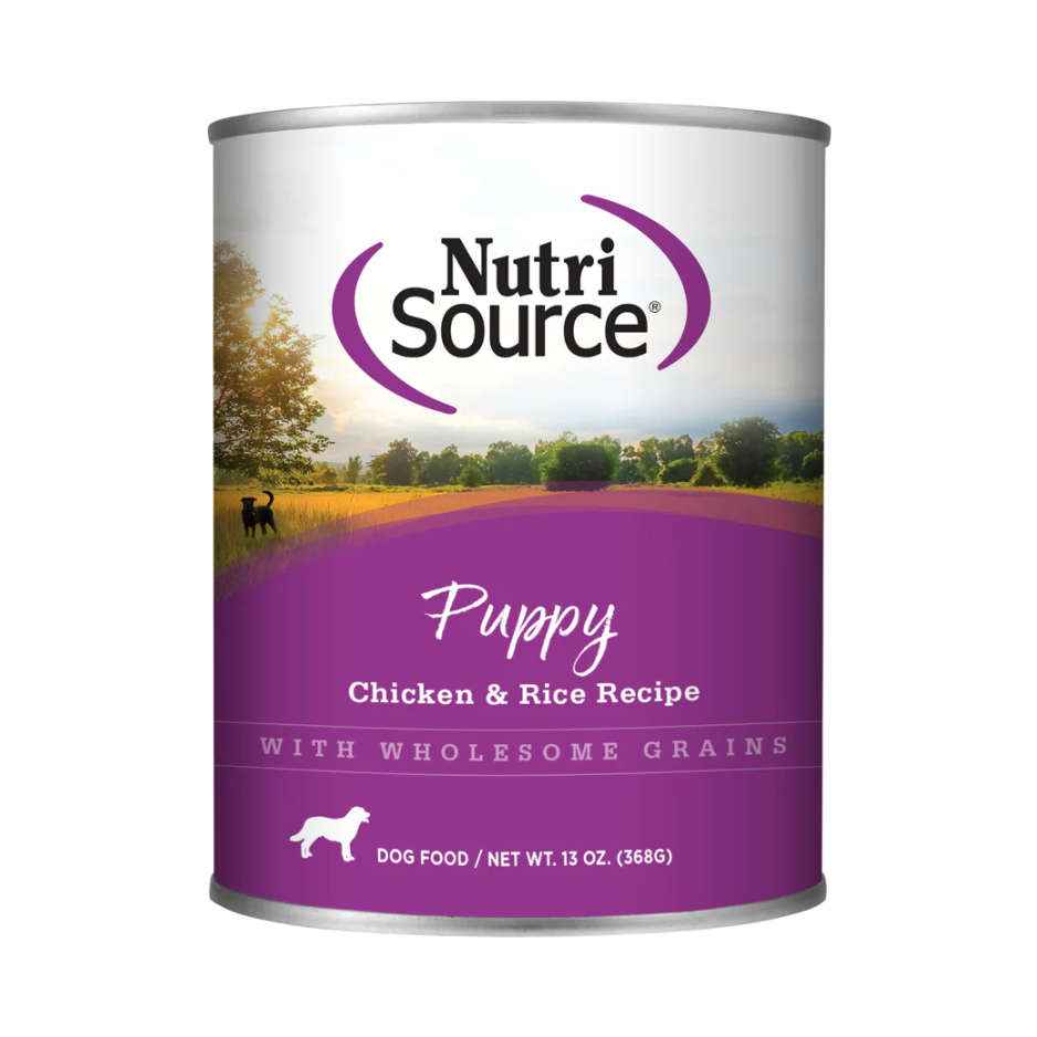 NutriSource Puppy Chicken & Rice Formula Canned Dog Food 13-oz