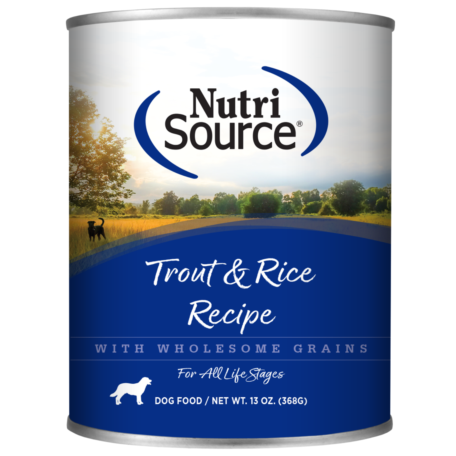 NutriSource Trout & Rice Formula Canned Dog Food 13-oz