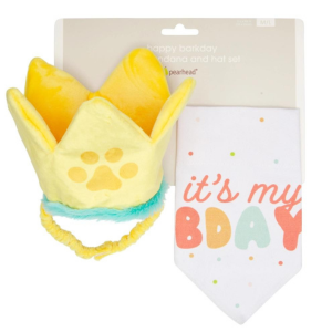 Pearhead Happy Barkday Medium / Large Bandana & Hat Set - Mutts & Co.