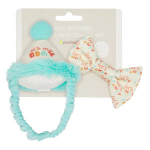 Pearhead Happy Purrday Cat Hat and Bowtie Set - Mutts & Co.