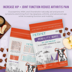 Petipet Mobility Bars Hip & Joint Pain Relief Dog Supplement Treat - Mutts & Co.