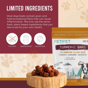 Petipet Turmeric Bars Inflammation & Allergy Dog Supplement - Mutts & Co.