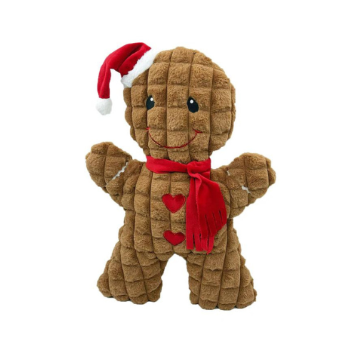 Petlou Gingerbread Man Plush Dog Toy