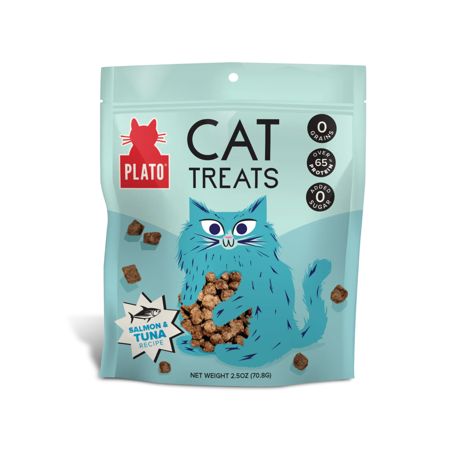 Plato Grain-Free Air Dried Tuna and Salmon Cat Treats 2.5 oz