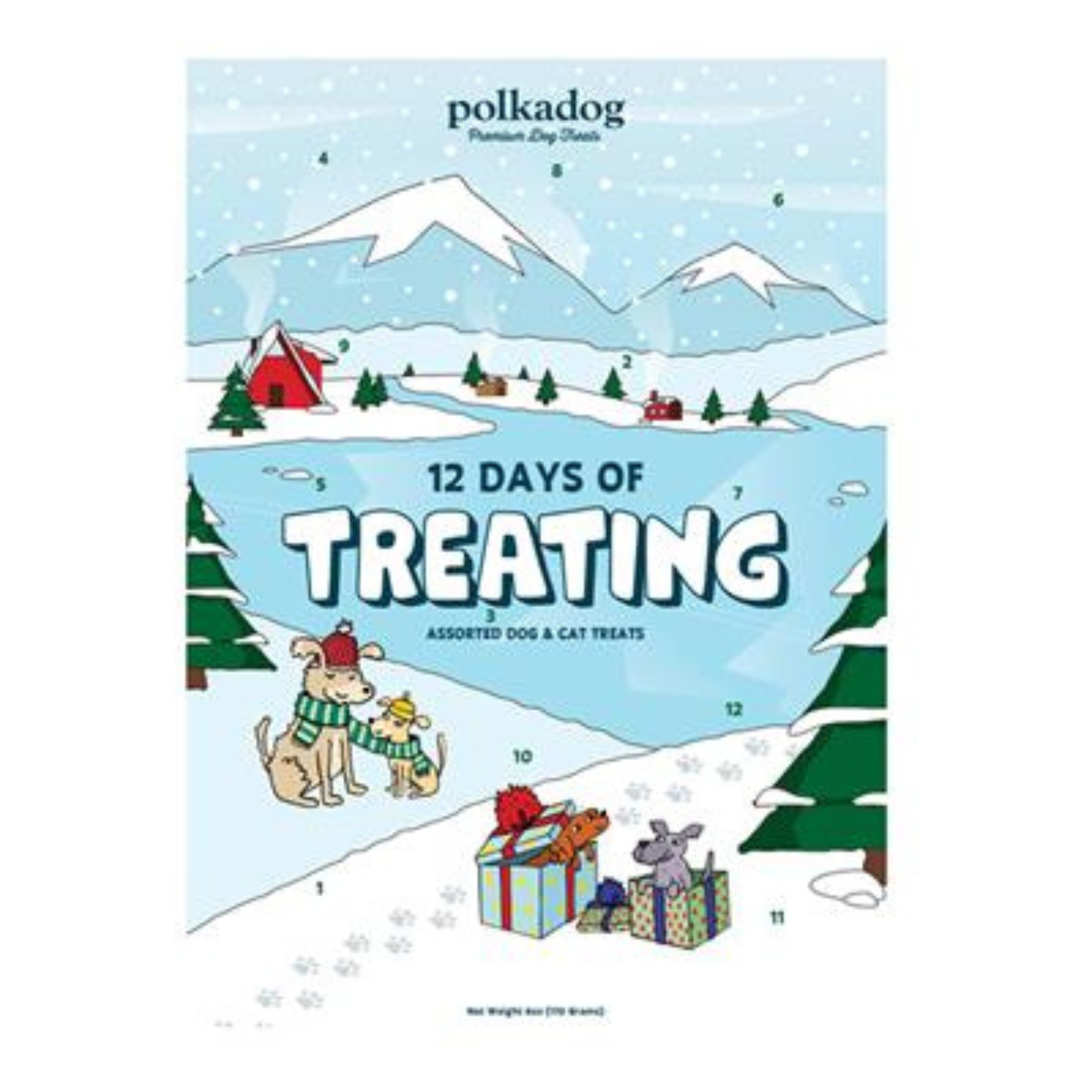 Polka Dog 12 days of Treating Holiday Calendar