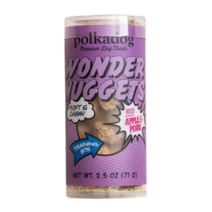 Polka Dog Mini Tube Wonder Nuggets Apple & Pork Soft & Chewy Dog Treats 2.5oz