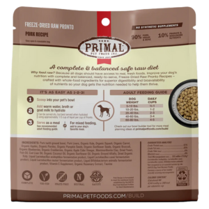 Primal Pronto Pork Formula Freeze-Dried Dog Food