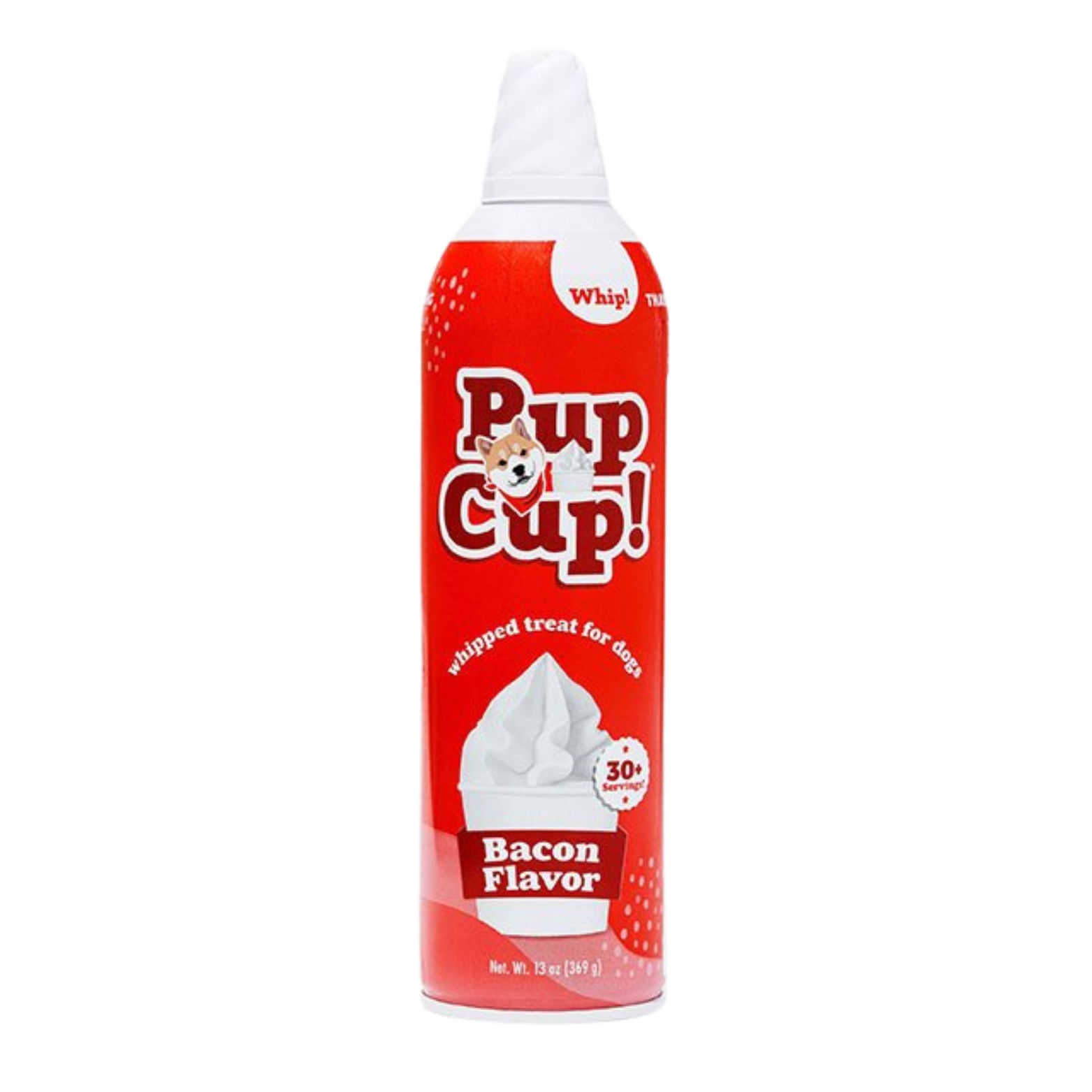 PupCup Bacon Whipped Treat for Dogs 13 oz Canister