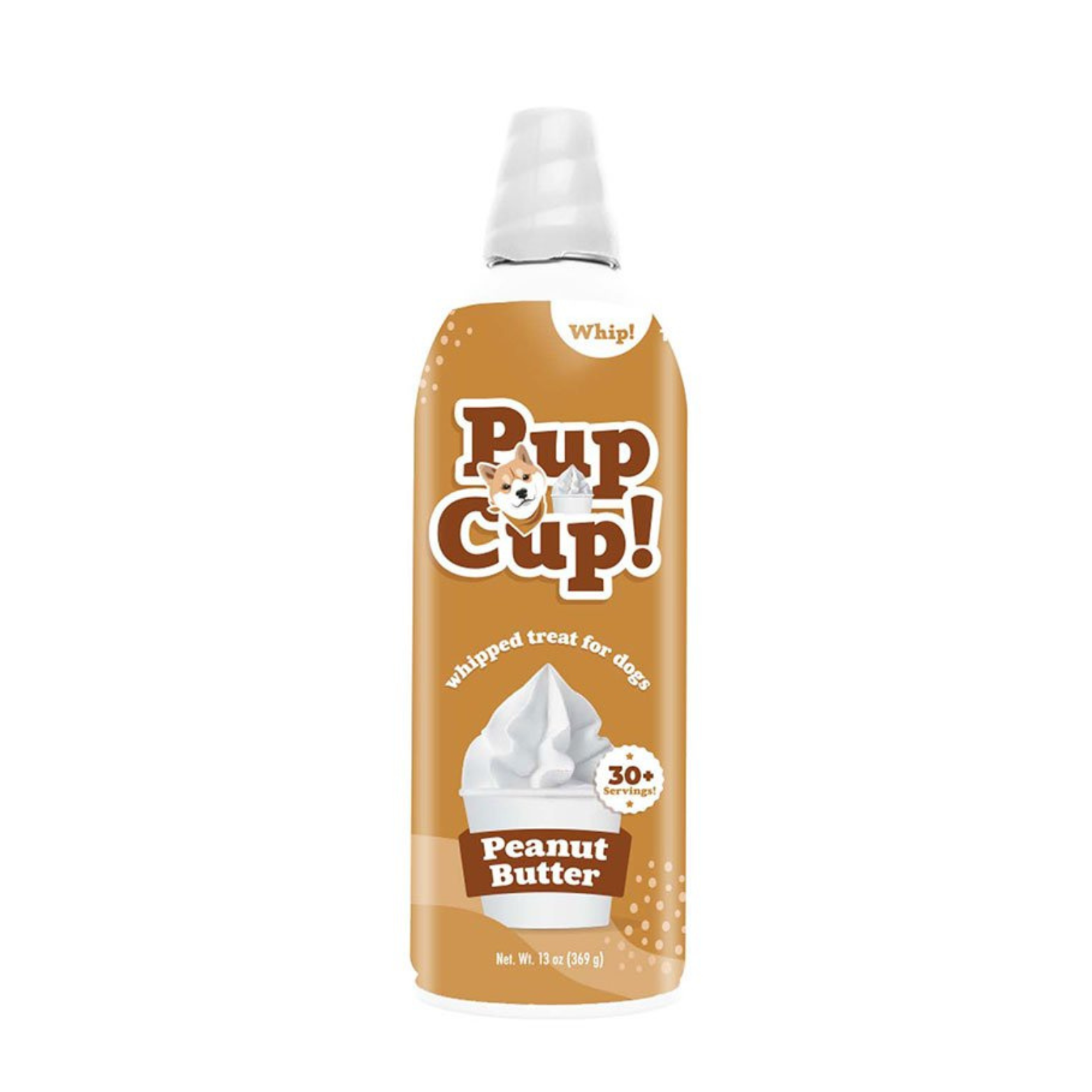 PupCup Peanut Butter Whipped Treat for Dogs 13 oz Canister