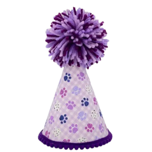 Pup Party Hats Purple Paws Party Hat for Dogs and Cats Assorted - Mutts & Co.