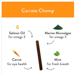 Shameless Pets Carrate Chomp Dental Sticks for Dogs, 7.2oz