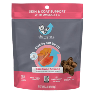 Shameless Pets Crunchy Yam Good Salmon Cat Treats, 2.5oz