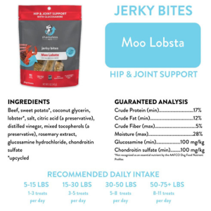 Shameless Pets Moo Lobsta Jerky Bites for Dogs, 5oz