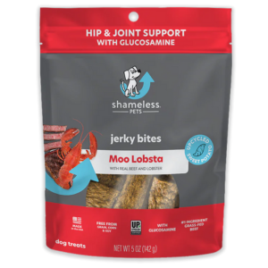 Shameless Pets Moo Lobsta Jerky Bites for Dogs, 5oz