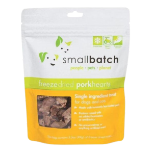 Small Batch Freeze Dried Pork Hearts Dog Treats, 3.5 oz - Mutts & Co.