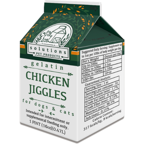 Solutions Pet Products Chicken Jiggles for Dogs and Cats 16oz