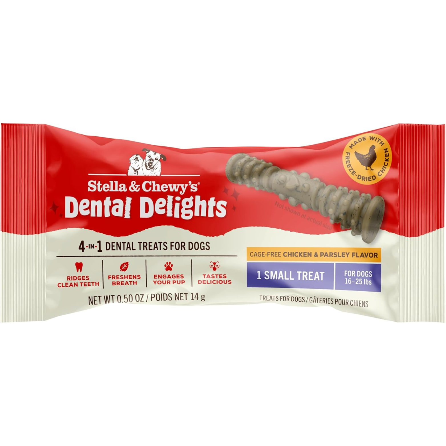 Stella & Chewy's Dental Delights with Freeze Dried Chicken, Singles