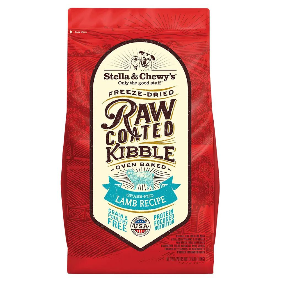 Stella & Chewy's Grass-Fed Lamb Recipe Raw Coated Baked Kibble Dog Food - Mutts & Co.