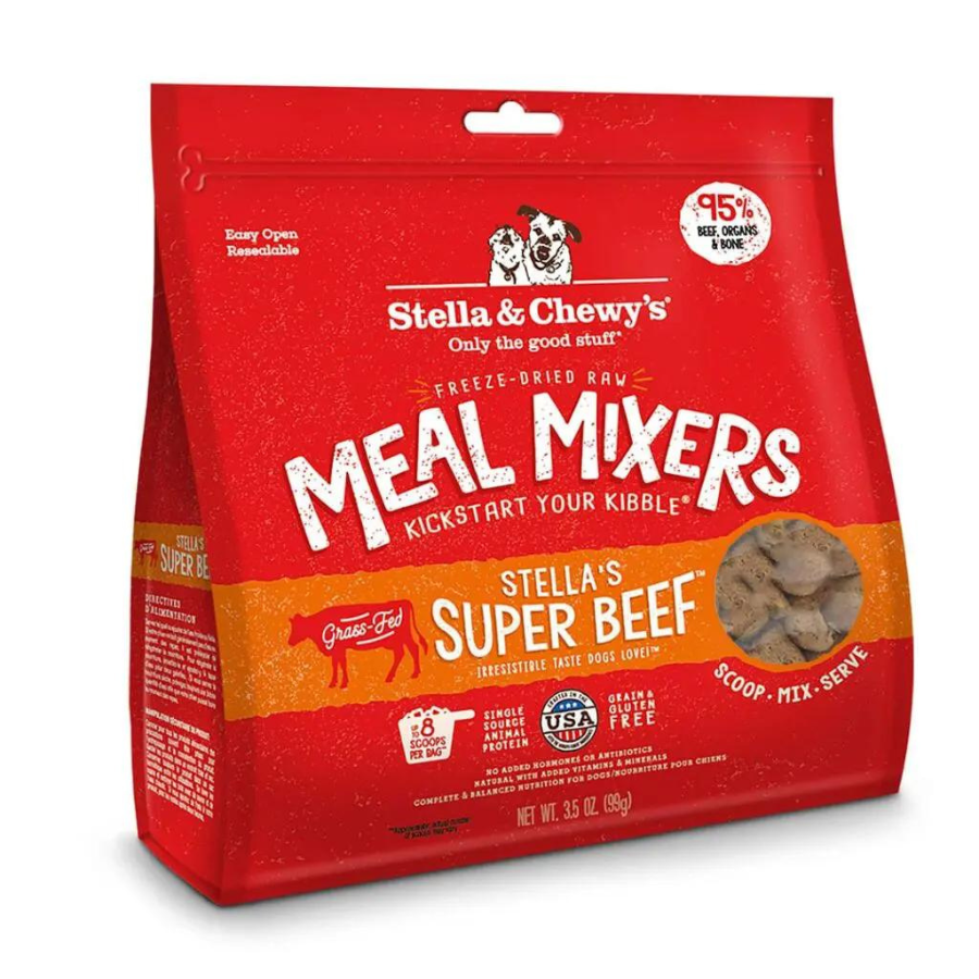 Stella & Chewy's Meal Mixers Stella's Super Beef Freeze-Dried Dog Food Topper - Mutts & Co.